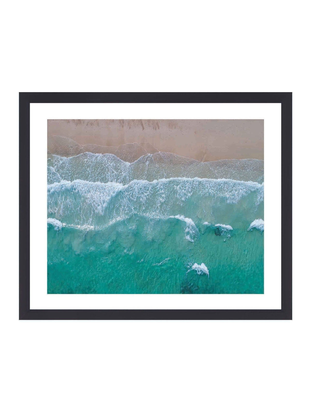 Brookpace Lascelles Multi Shore framed wall art 65x56cm - British product