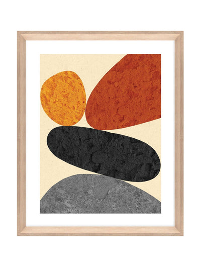 Brookpace Lascelles Brown Peter Arnold Desert Rocks 3 Framed Wall Art 56x46cm