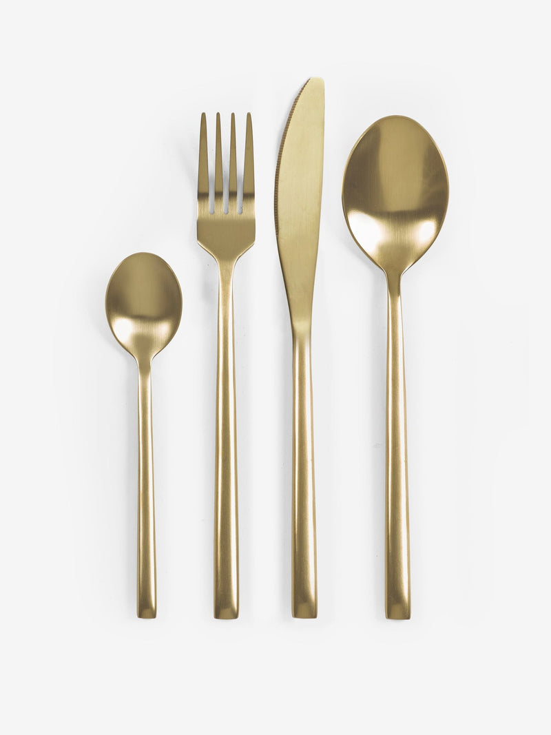 Gold Valencia cutlery set 24pc, UK version
