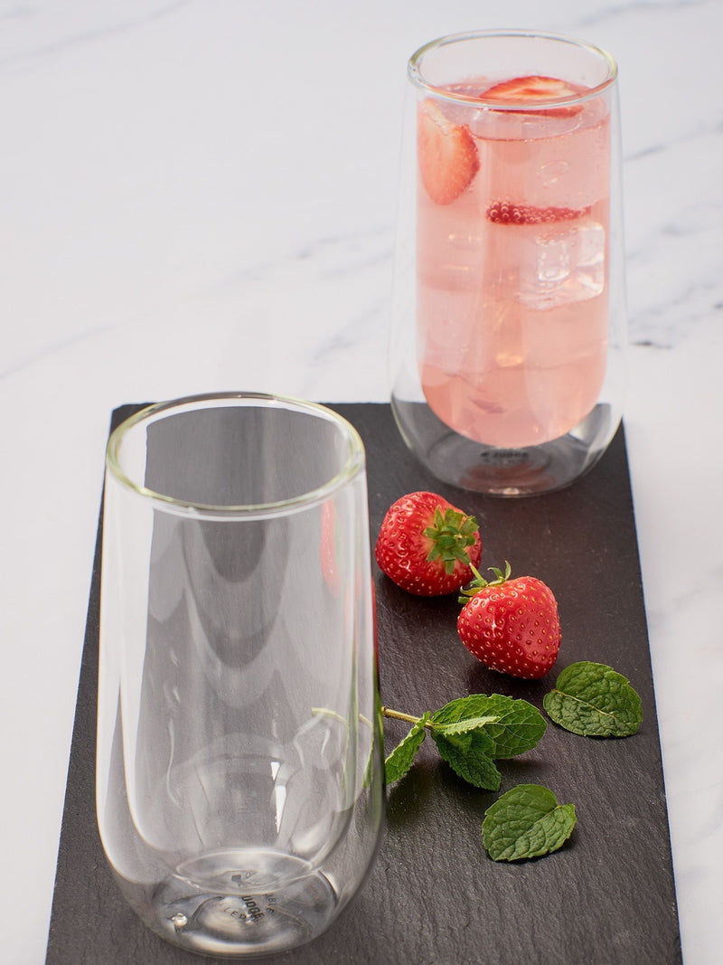 Judge Set of 2 Double Walled Glass High Ball Glasses