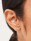 Sterling silver heart stud earrings (British brand)