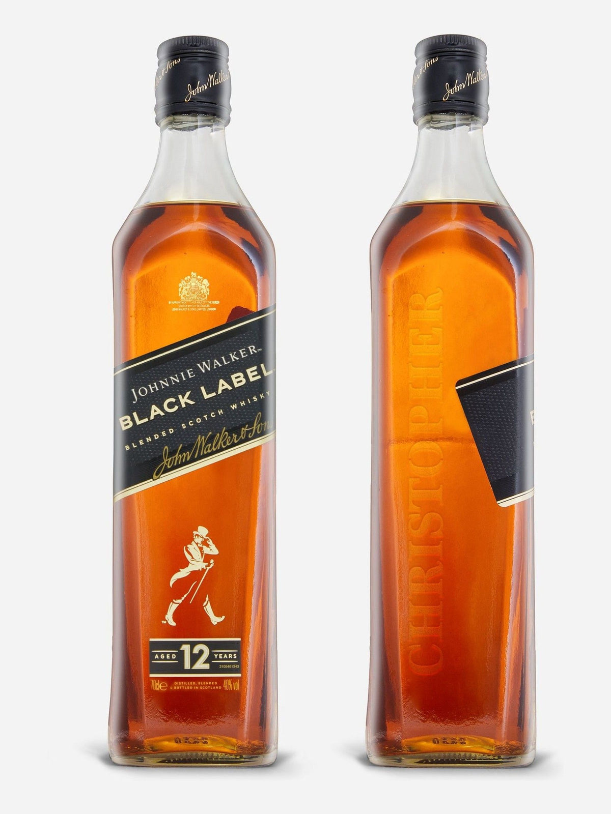 Johnnie Walker Black Label blended Scotch whisky 70cl, imported from the UK