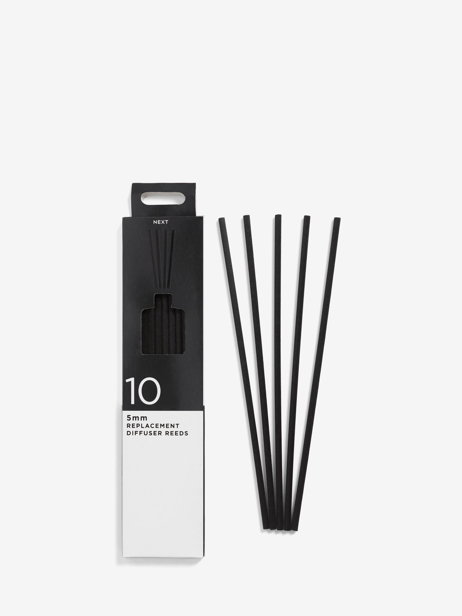 Set of 10 black luxury replacement diffuser reeds (British brand)