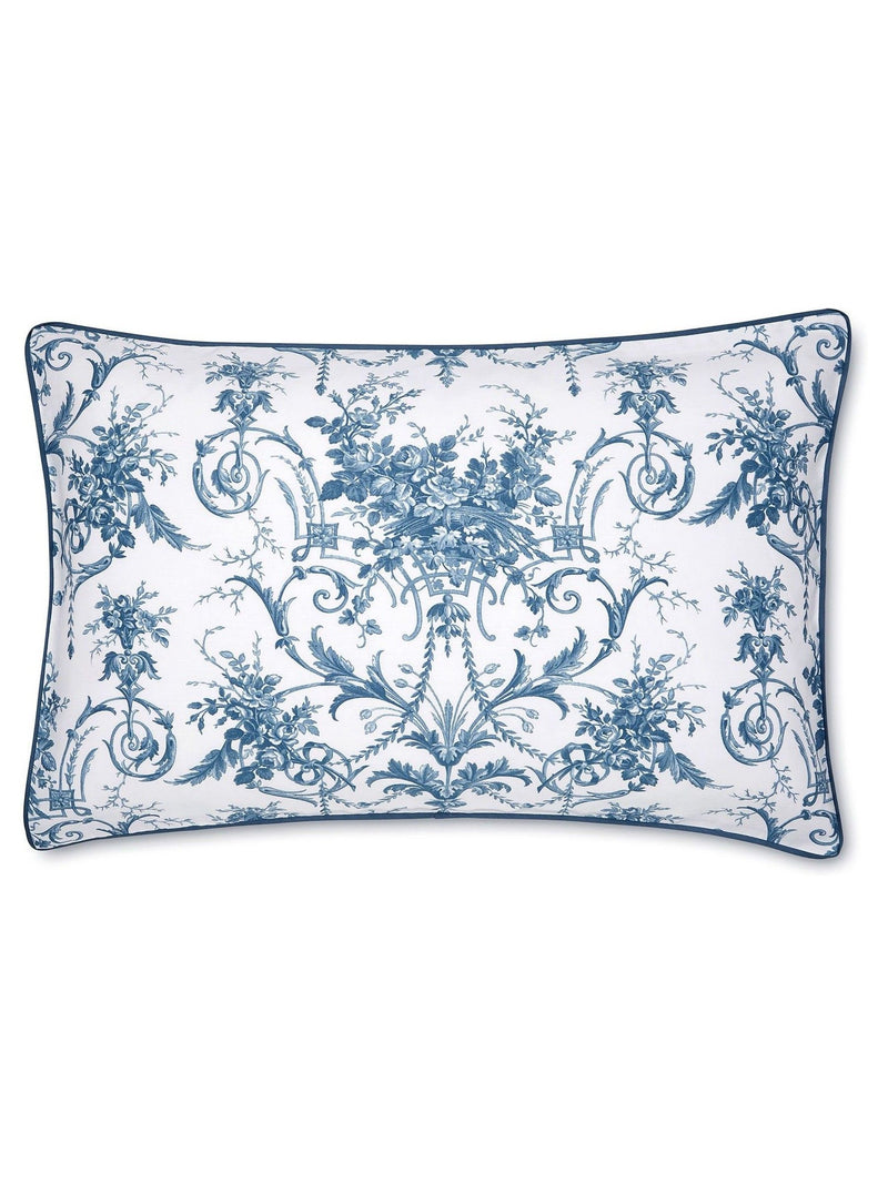 Laura Ashley Blue Midnight Reversible 100% Cotton Sateen 200 Thread Count Tuileries Duvet Cover and Pillowcase Set
