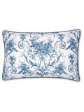 Laura Ashley Blue Midnight Reversible 100% Cotton Sateen 200 Thread Count Tuileries Duvet Cover and Pillowcase Set