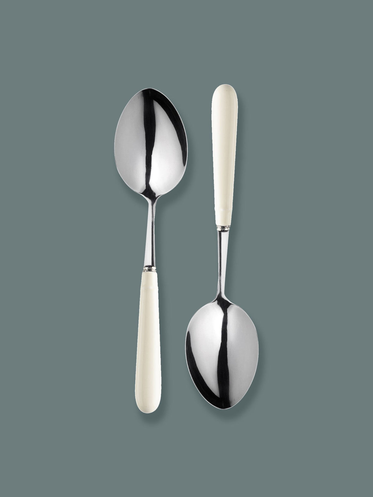 Set of 4 Ivory Large Capacity Serving Spoons