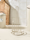 Cream wire kitchen roll holder - British product