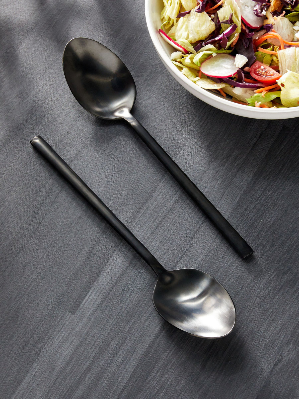 Black Kensington 2-piece serving spoon set - British product