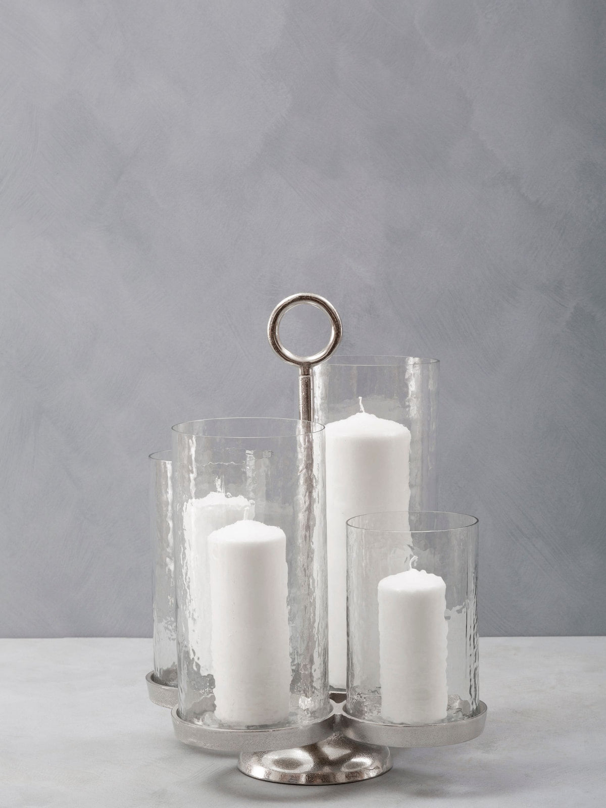 Fifty Five South silver glass candle holder 40x35x50cm - British product