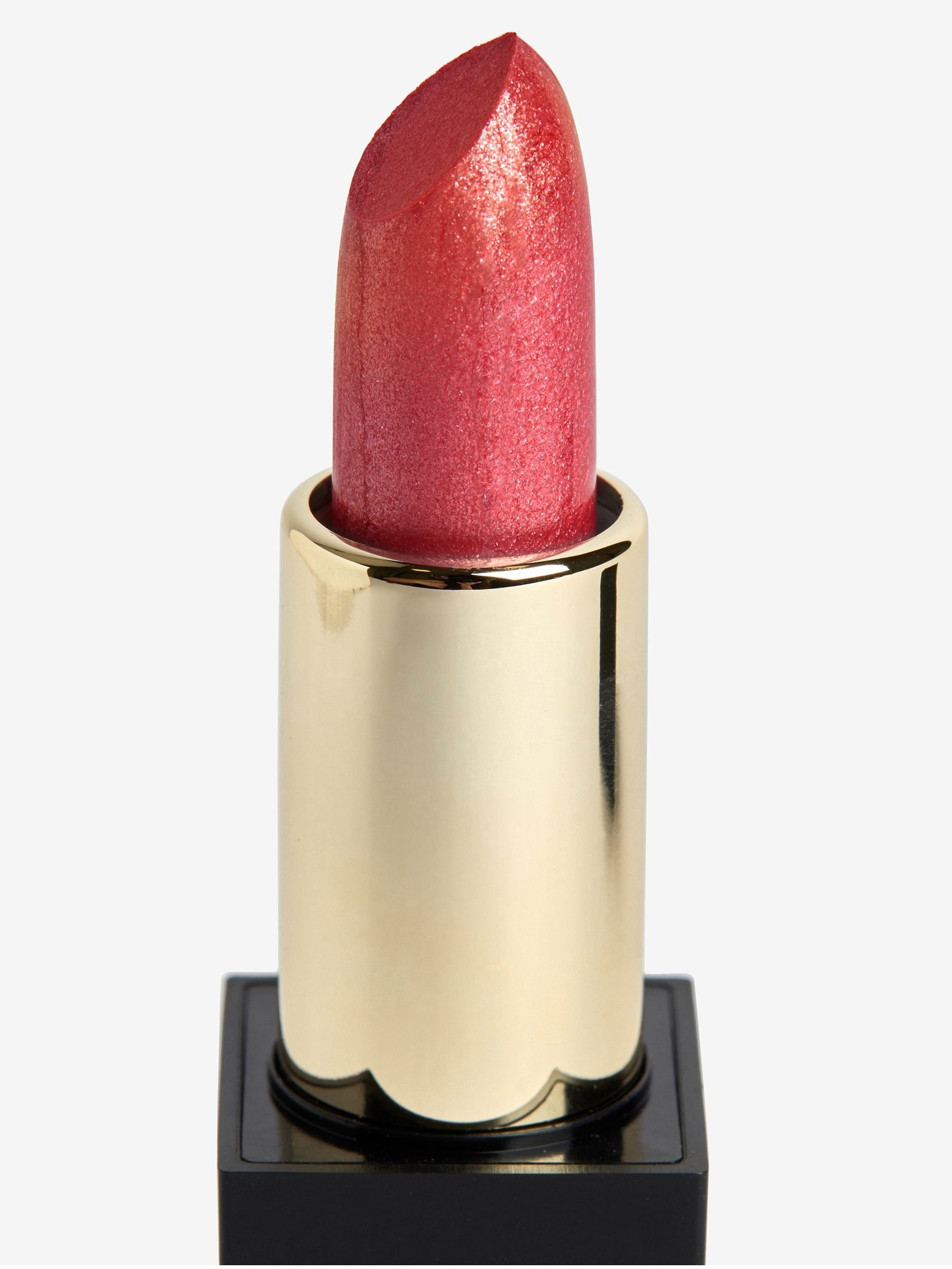 Metallic pink prosecco lipstick (British brand)