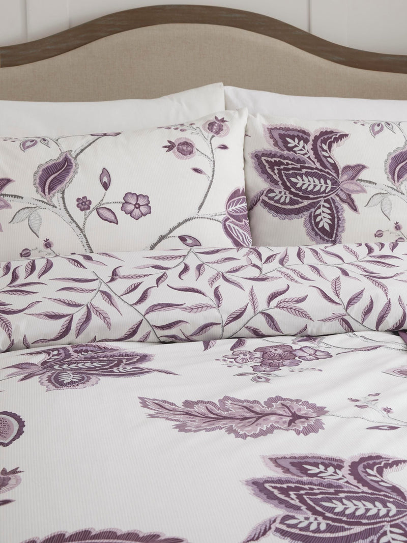 Dreams & Drapes Purple Samira duvet cover and pillowcase set - British product