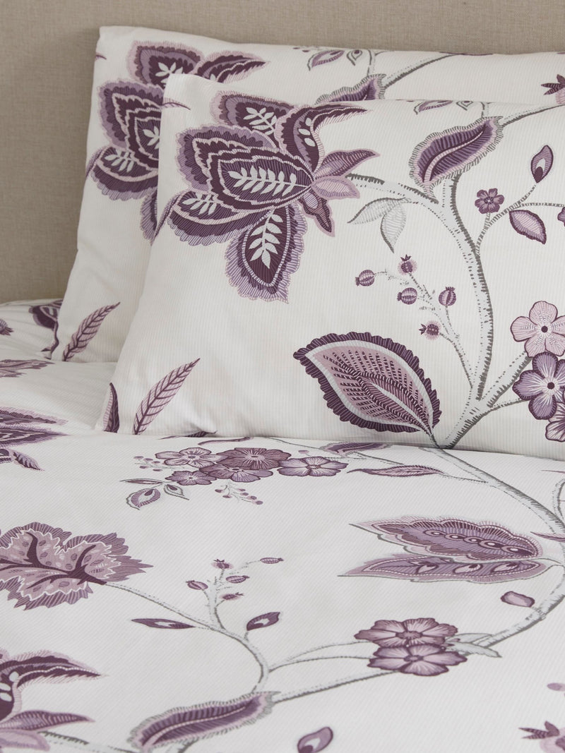 Dreams & Drapes Purple Samira duvet cover and pillowcase set - British product