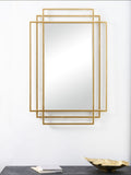 Pacific Gold rectangular multi framed wall mirror, imported from the UK
