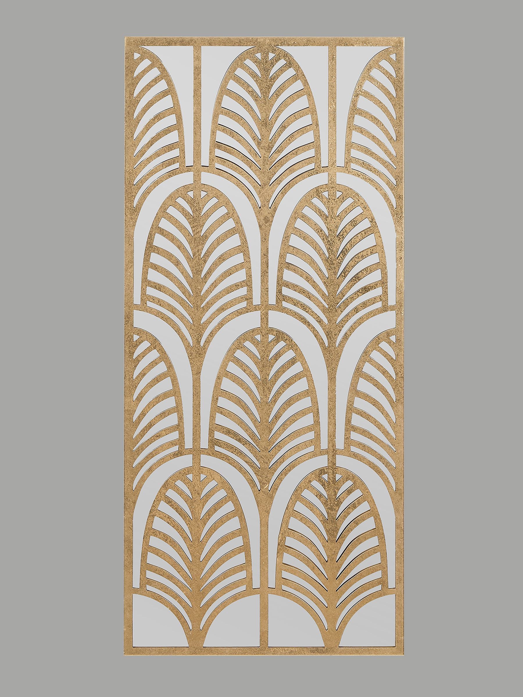 Rectangular gold mirrored wall art 90x40cm imported from the UK.