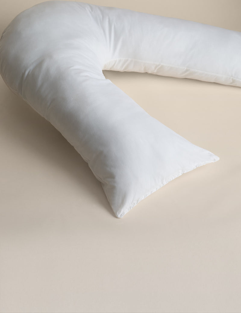 V-Shaped Medium Pillow with Cotton Pillowcase (British brand)