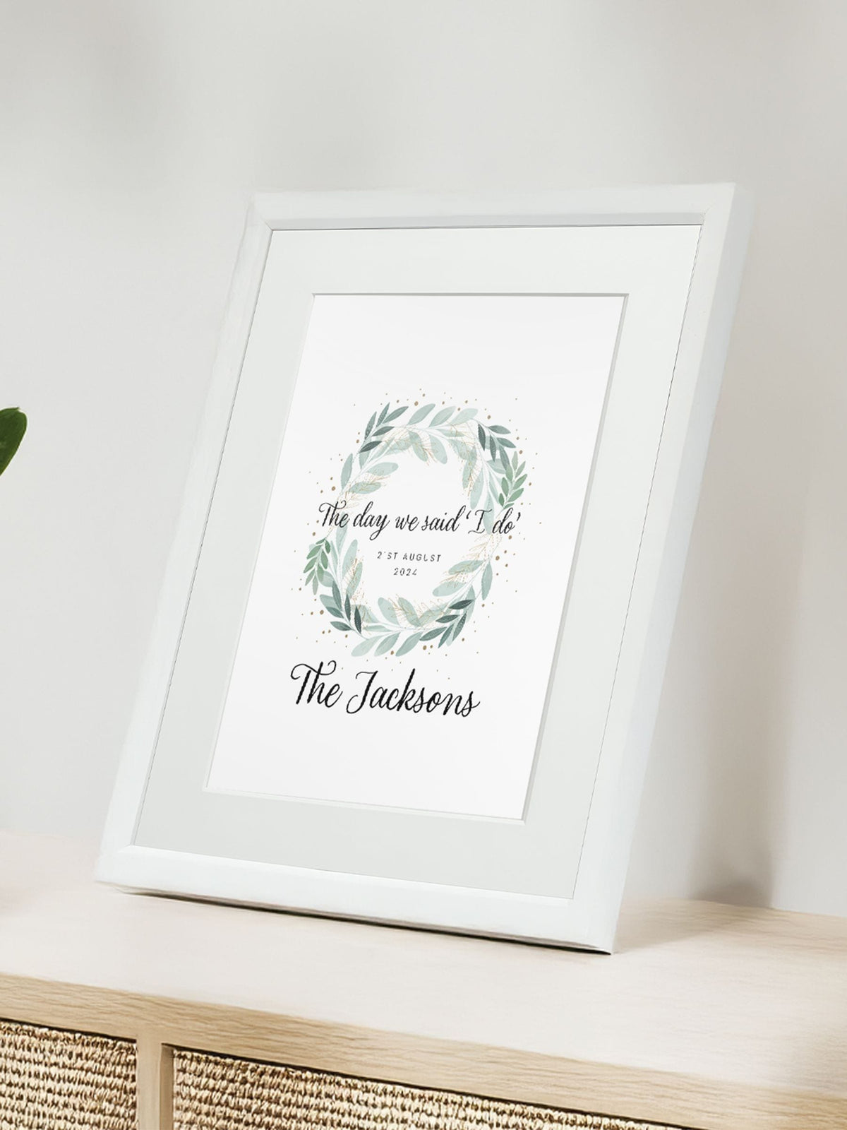 Jonnys Sister Personalised Anniversary I Do Framed Print 12x10 inches, imported from the UK