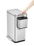 Eko Stainless Steel Puro Caddy 3L food waste bin - British product