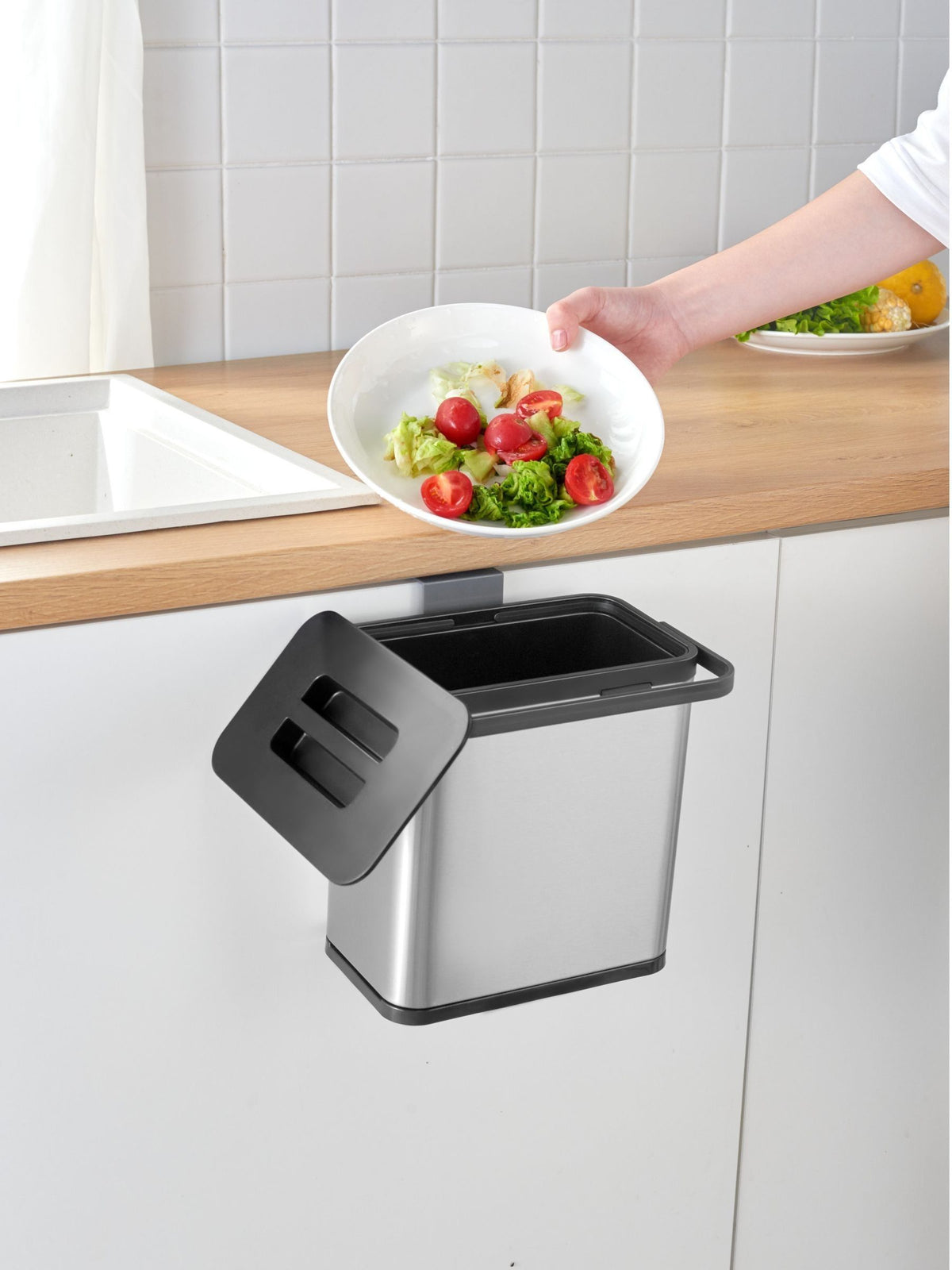 Eko Stainless Steel Puro Caddy 3L food waste bin - British product