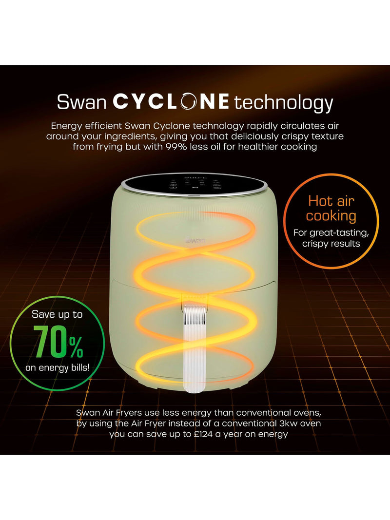 Swan green retro digital air fryer ONE (British brand)