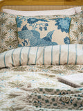 Joules Cream Multi Palm Geo duvet cover and pillowcase set, UK version