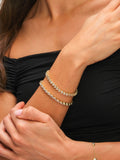 Inicio Gold Tone Crystal Tennis Bracelet