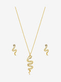 Inicio gold cubic zirconia snake jewelry set, UK version