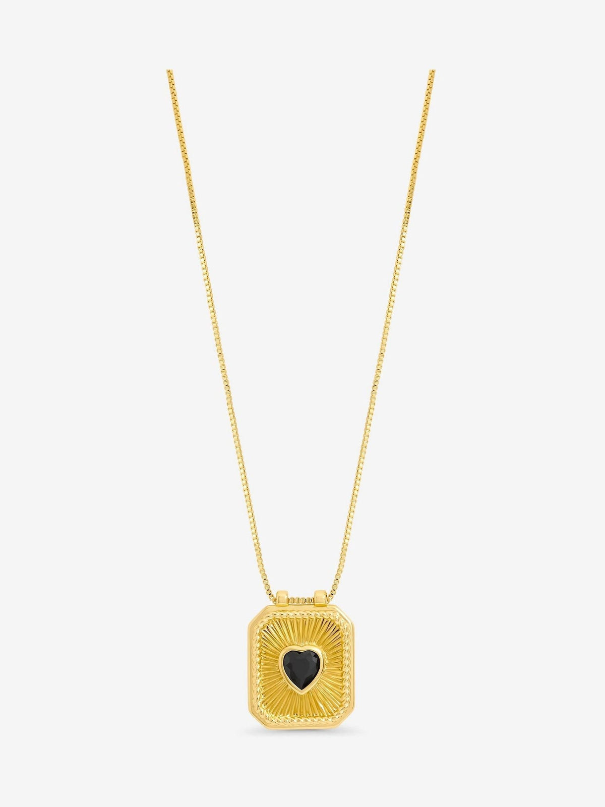 Inicio gold plated heart charm necklace 20in, UK version