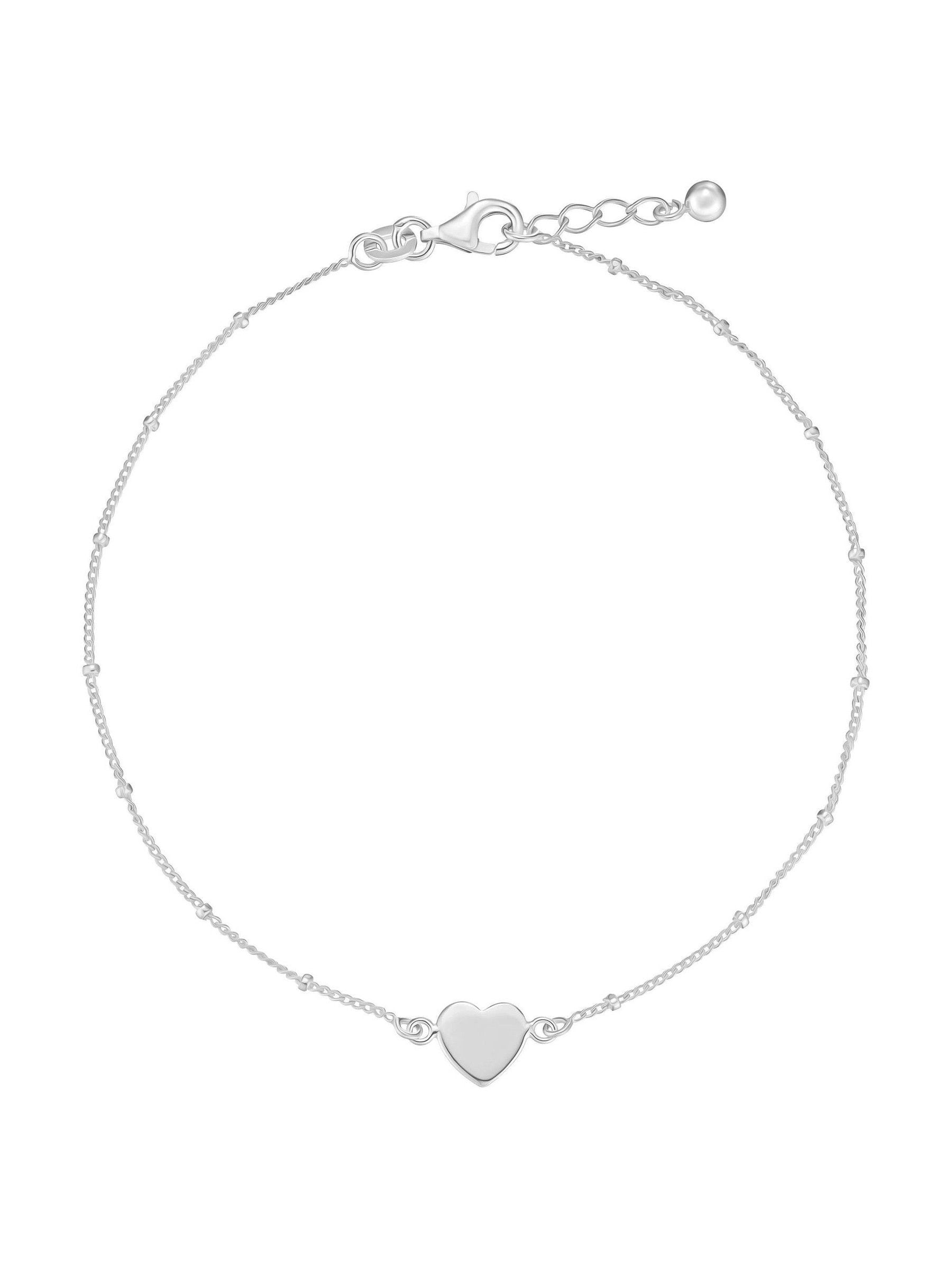 Beaverbrooks silver yellow gold plated heart anklet 24cm - British product