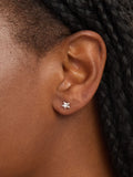 Simply Silver Sterling Silver Mini Polished Star Stud Earrings