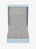 Simply Silver 925 Sterling Silver Polished Diamond Cut Clover Set Gift Box