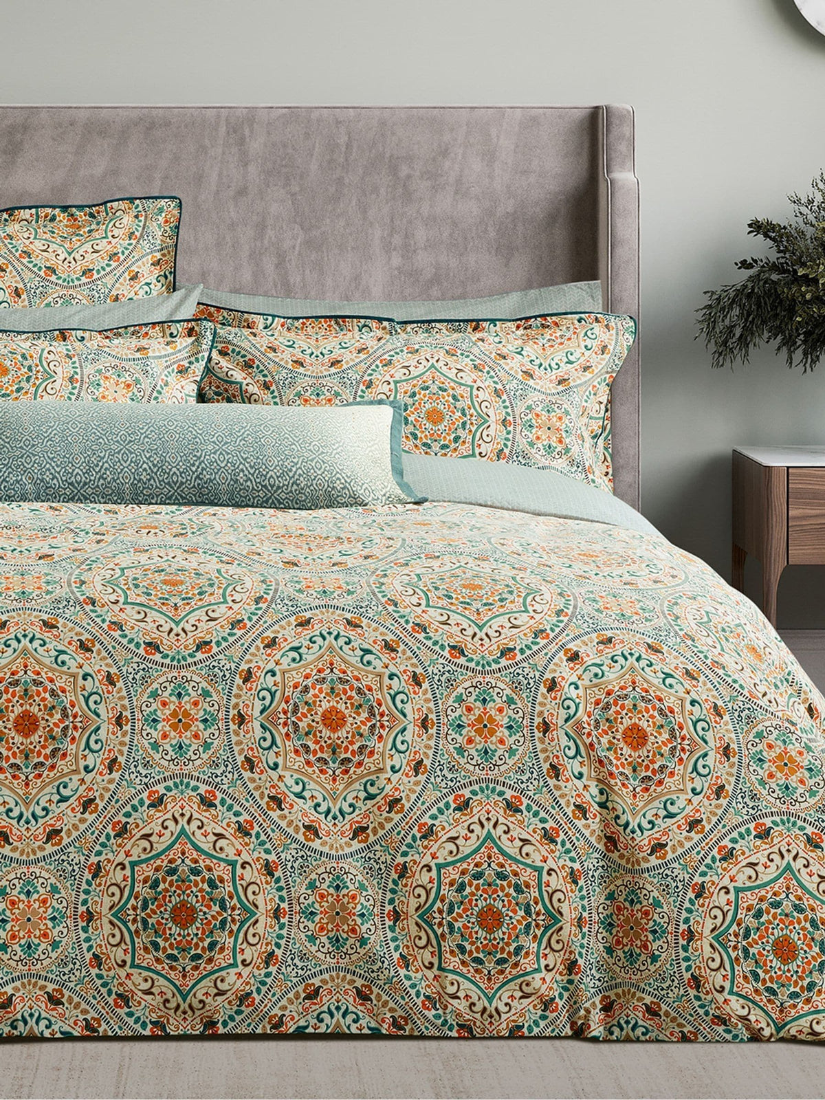Bedeck of Belfast gold/teal Addison duvet set - British product