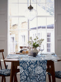 Bedeck of Belfast Midnight Navy Saja Stripe 100% Cotton Table Runner