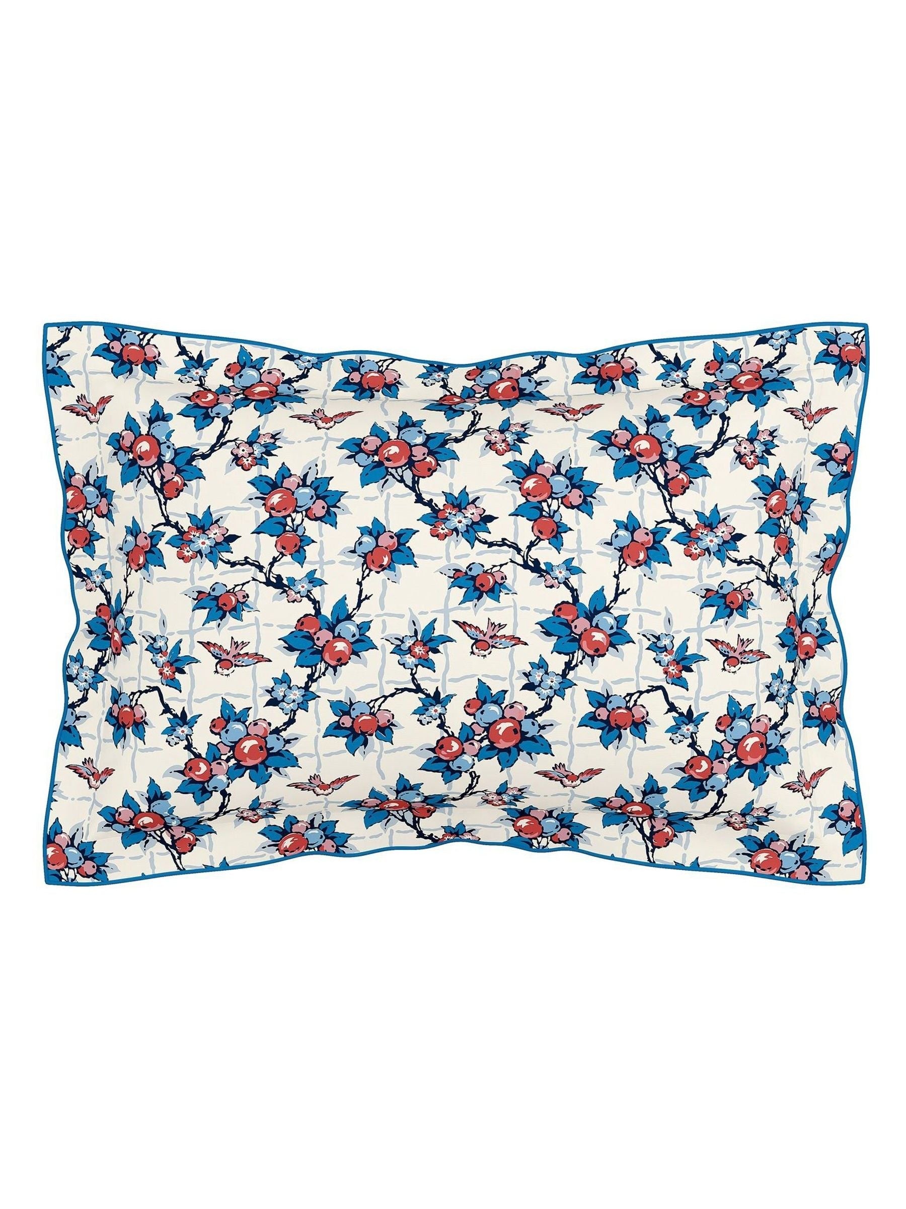 Land & Shore Blue Red Grove duvet set, UK version