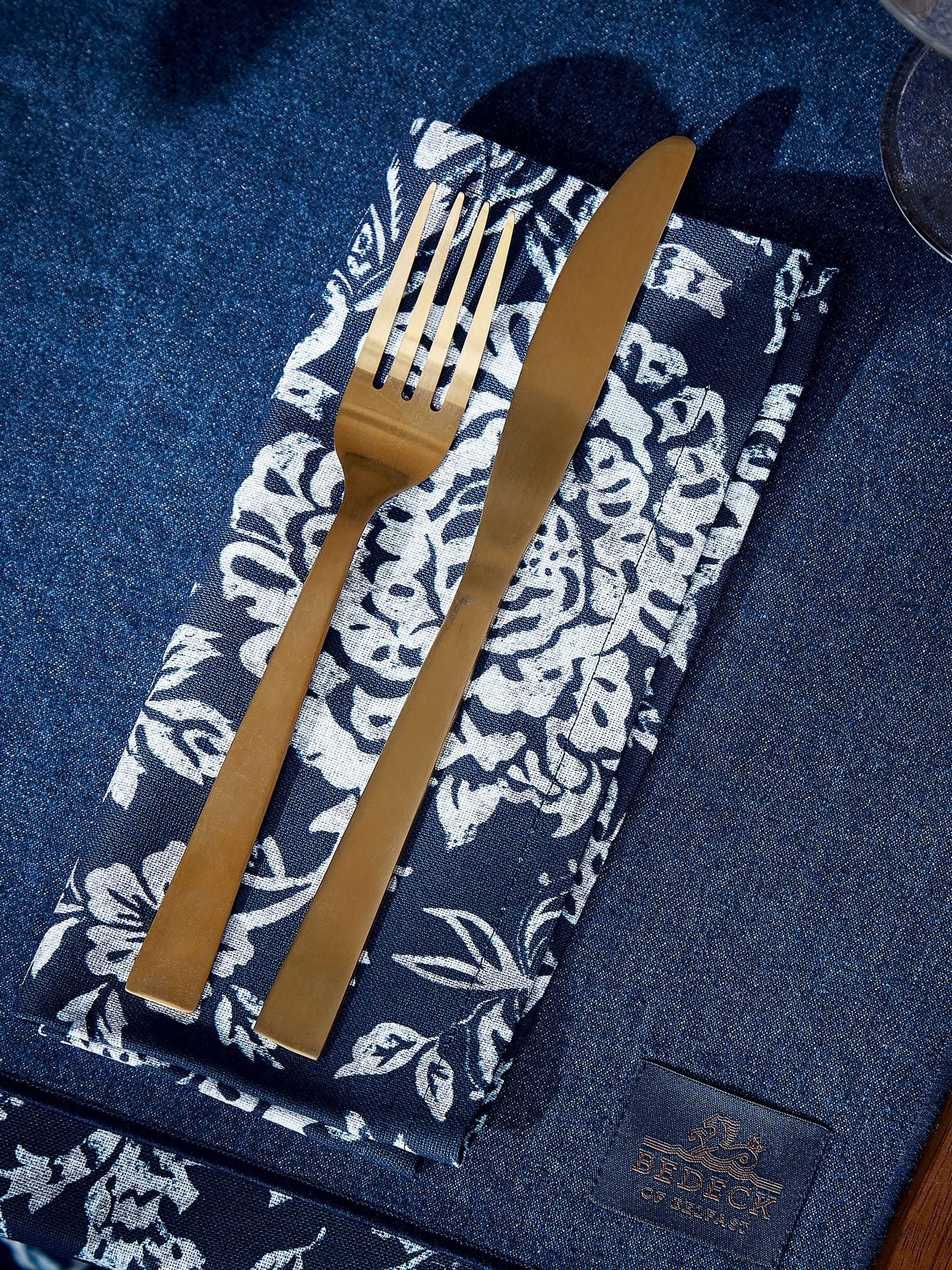 Bedeck of Belfast Morsan cotton napkins set of 4 40x40cm - British product