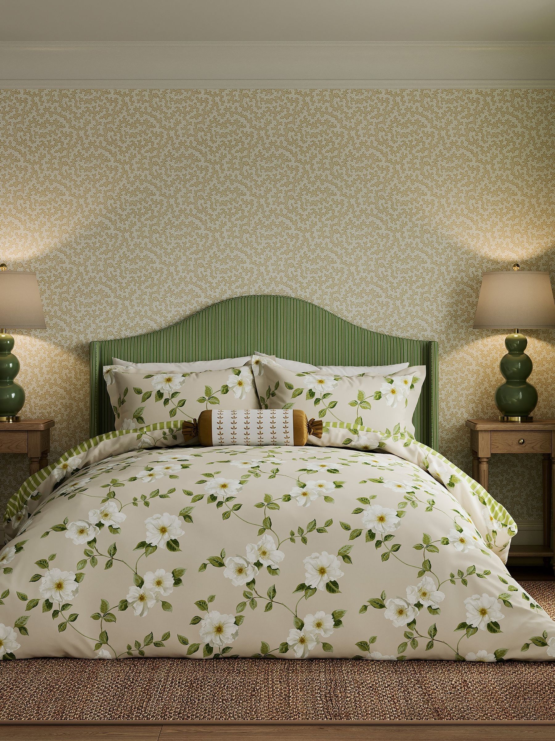 Sanderson Linen Poets Rose duvet set (British brand)