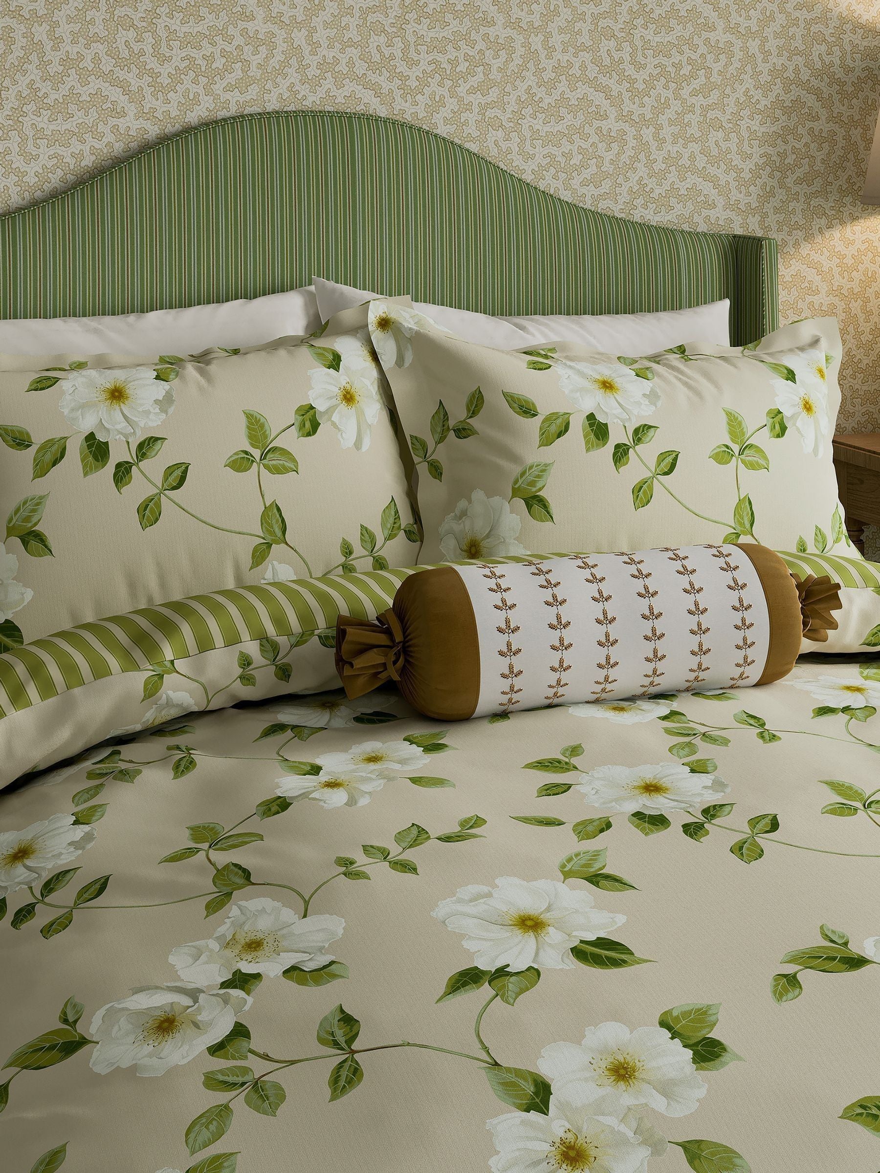 Sanderson Linen Poets Rose duvet set (British brand)