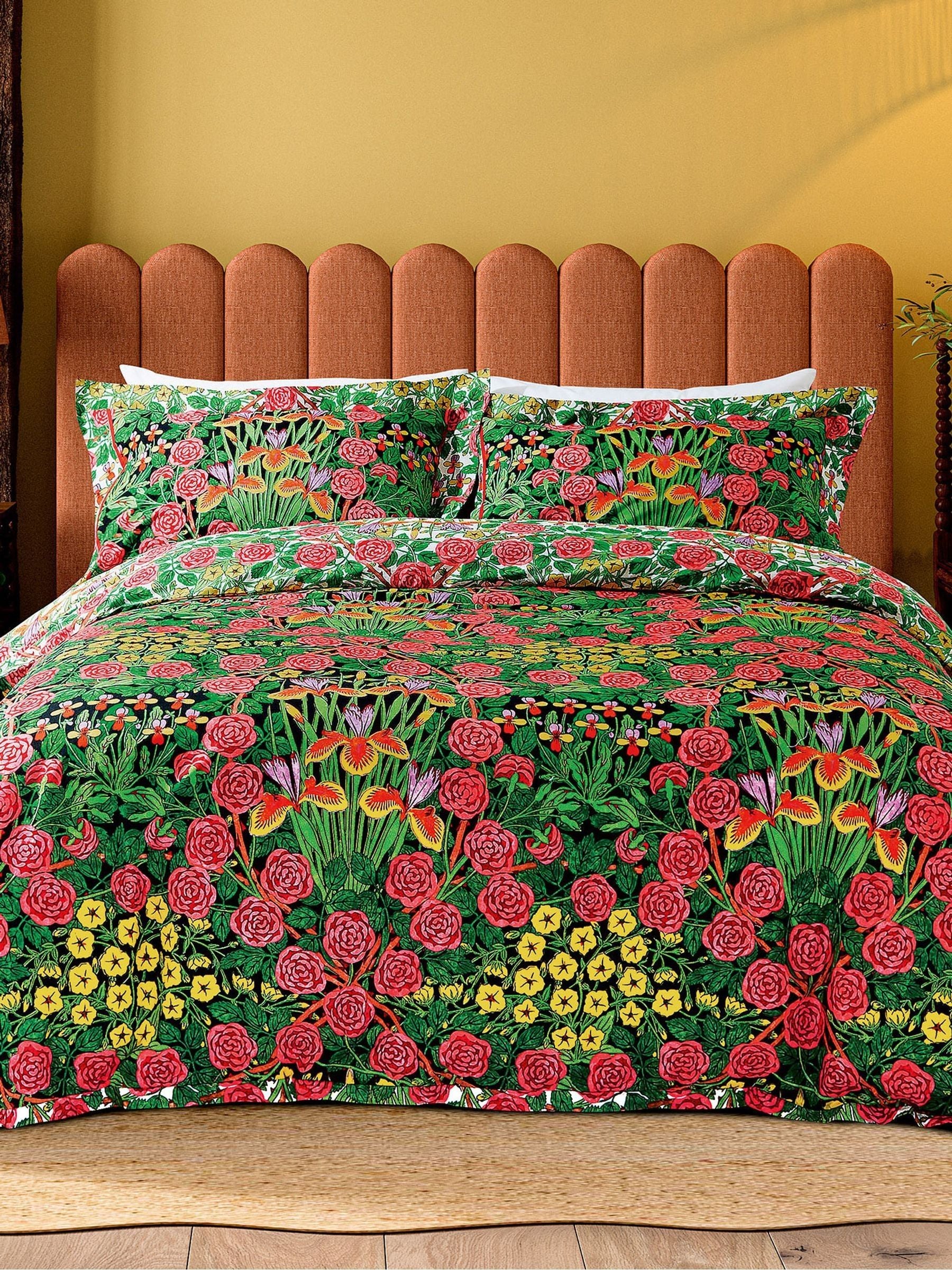 Morris & Co Sunburst Campanula duvet set, imported from the UK