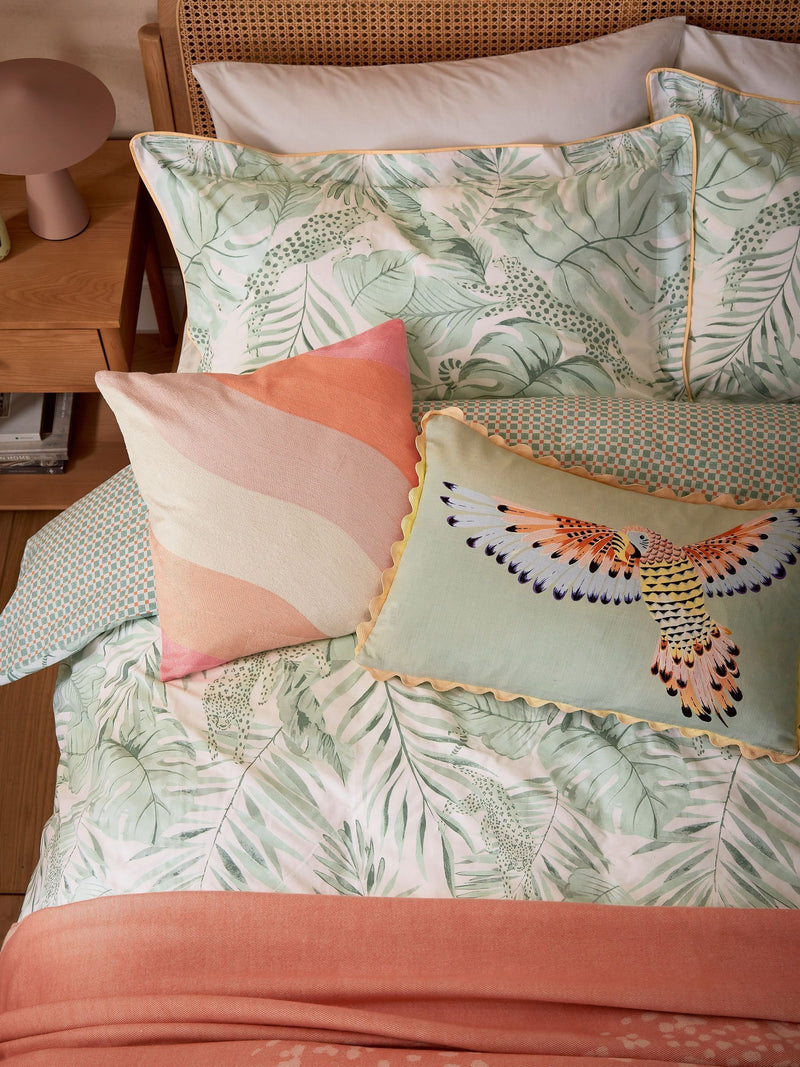 Yvonne Ellen sage tropical safari 100% cotton duvet cover set (British brand)