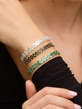 Jon Richard silver plated and crystal chain stretch bracelet 172.8mm, UK version