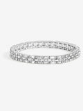 Jon Richard Silver Plated and Crystal Chain Stretch Bracelet