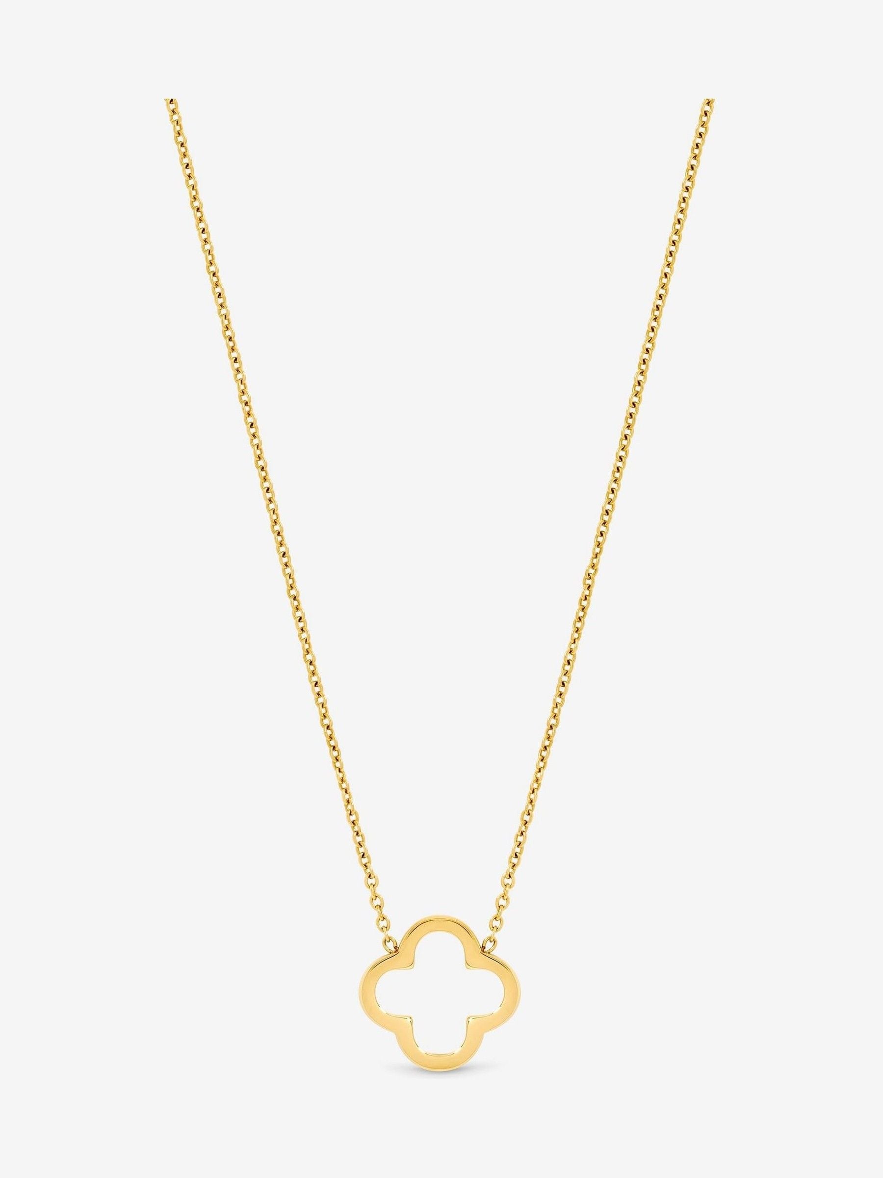 Jon Richard Gold Tone Plated Waterproof Clover Necklace