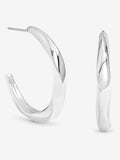 Polished Twist Hoop Earrings 32mm