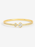 Jon Richard gold plated pave clover bangle, UK version