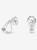 Jon Richard silver plated crystal clip earrings, UK version