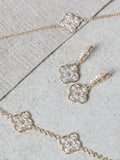 Jon Richard Gold Plated Pave Clover Necklace