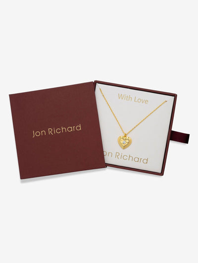 Jon Richard 18K Gold Plated Heart Pendant with Gift Box