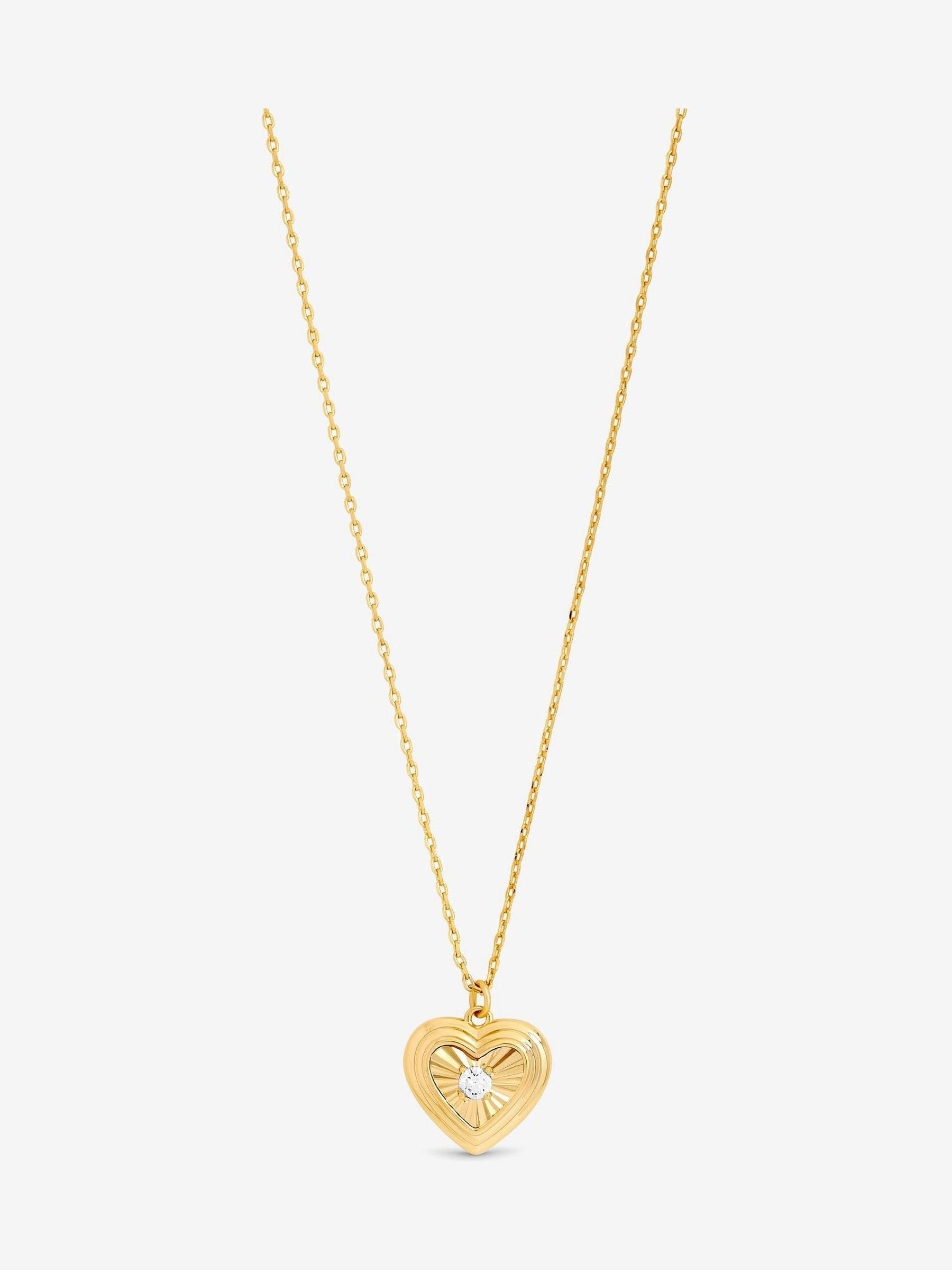 Jon Richard 18K gold plated heart pendant in gift box, UK version