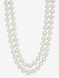 Gold Plated Double Row Pearl Necklace 506mm