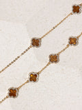 Jon Richard orange jet enamel clover bracelet, UK version