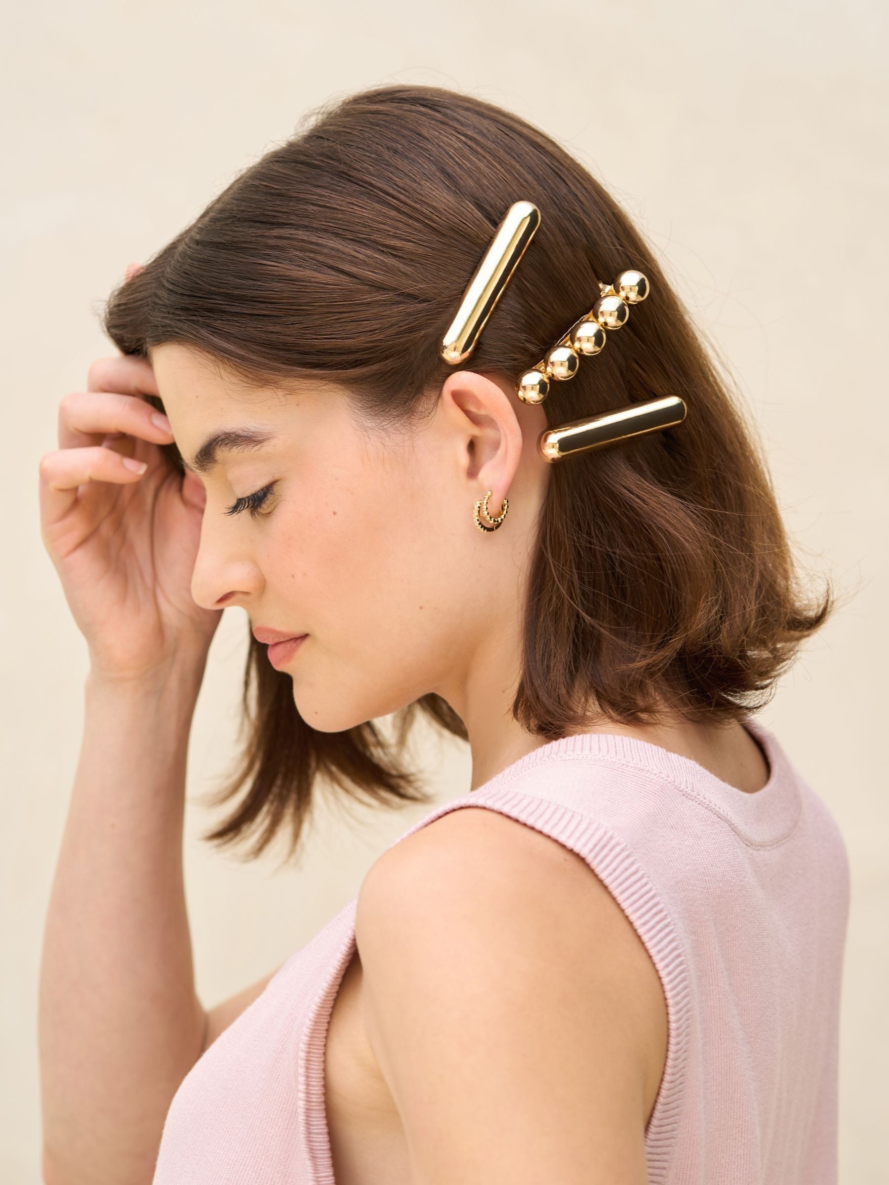 Kitsch metal cloud & bubble barrettes 2 piece set, UK version